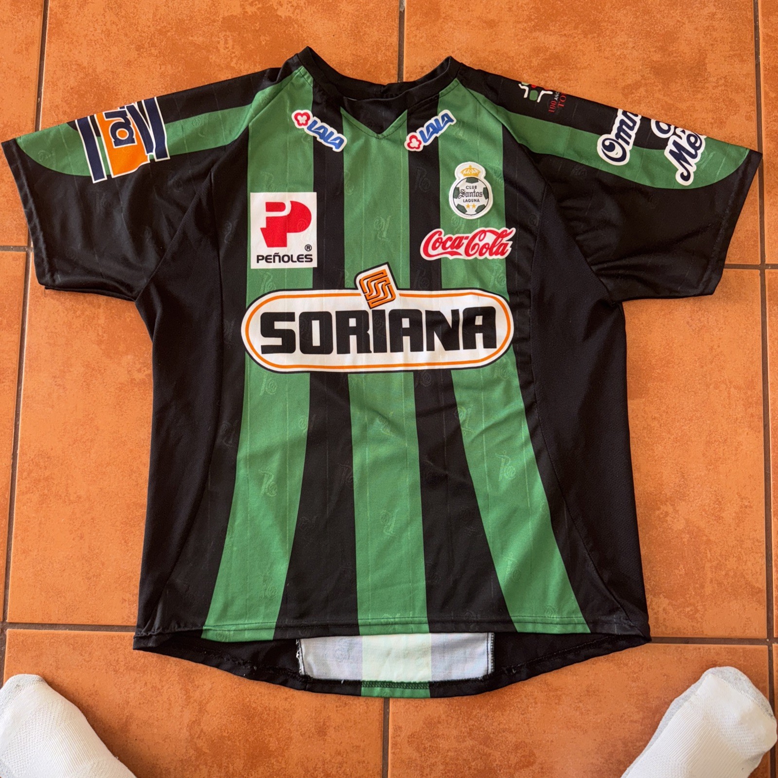 Vintage Santos Soccer Jersey Remini Large Mexico