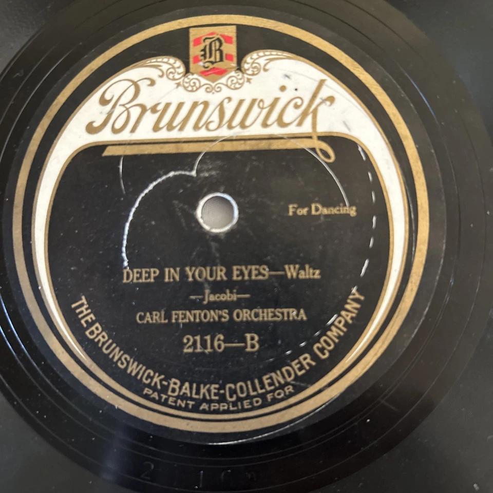 2-CARL FENTON'S ORCHESTRA-LOVE BOAT/CUBAN MOON/DEEP IN YOUR EYES-EX 78 10"  Jazz - Image 3 of 4