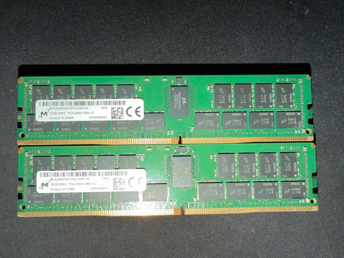 Preços baixos em Micron DDR4 SDRAM 32 Gb de capacidade Total de