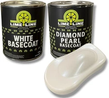 LiME LiNE Diamond Pearl White 3-Stage Car Paint Kit Base + Pearl - 2 Quarts Kit