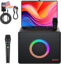 Smart Karaoke Machine with Lyrics Display Built-In Touch Screen Bluetooth Speake