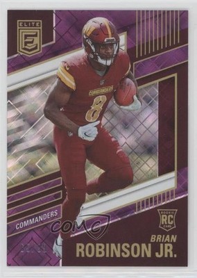 2022 Panini Donruss Elite Rookies Purple 65/99 Brian Robinson Jr Rookie RC 3c2