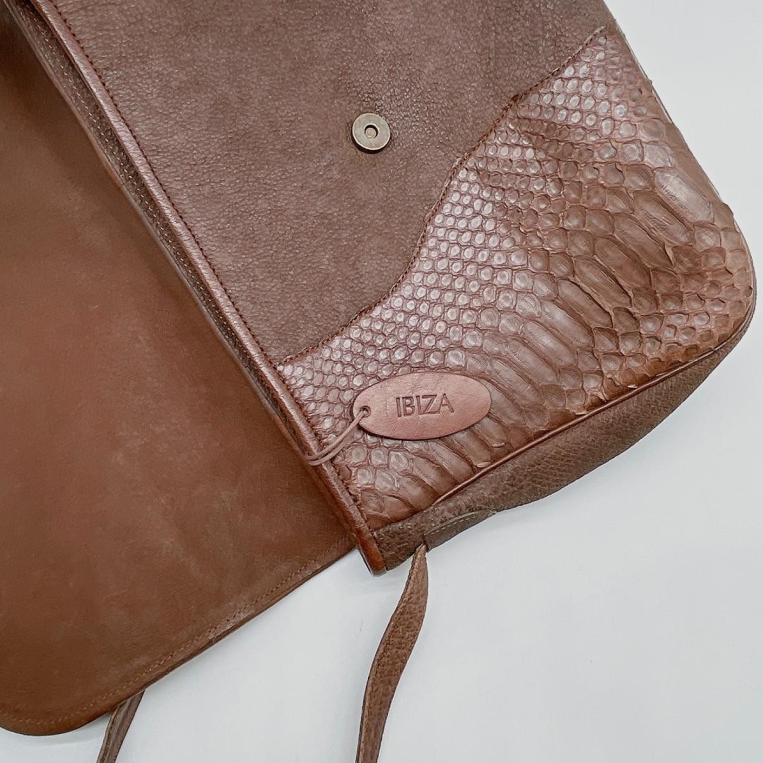 IBIZA Patchwork Python Leather Crossbody Bag Wome… - image 16