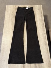 American Eagle Pants Women's Black Super High Rise Flare Stretch Corduroy 23W