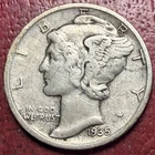 1935-D Mercury Dime. Better Grade. Free Shipping