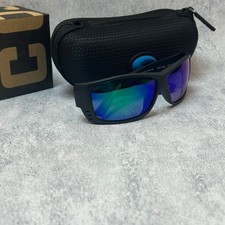 Costa Del Mar Cat Cay matte black green crystal polarized sunglasses