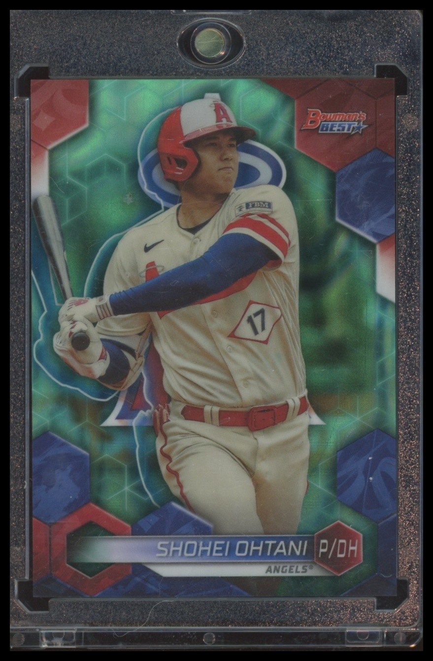 2023 Bowman's Best #62 Shohei Ohtani Aqua Lava Refractors #/199