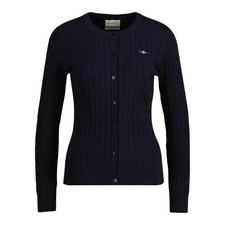 Gant Womens Cardigan - Stretch Cotton Cable C...