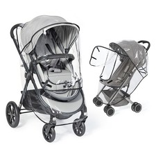 Universal Clear Stroller Rain Cover, No-zip For - Clear,