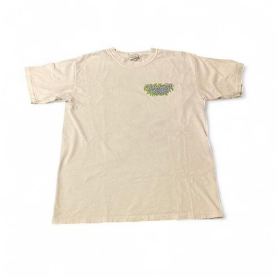 Cream and Green Rainforest Cafe San Francisco T-shirt Size L 100% Cotton Vintage