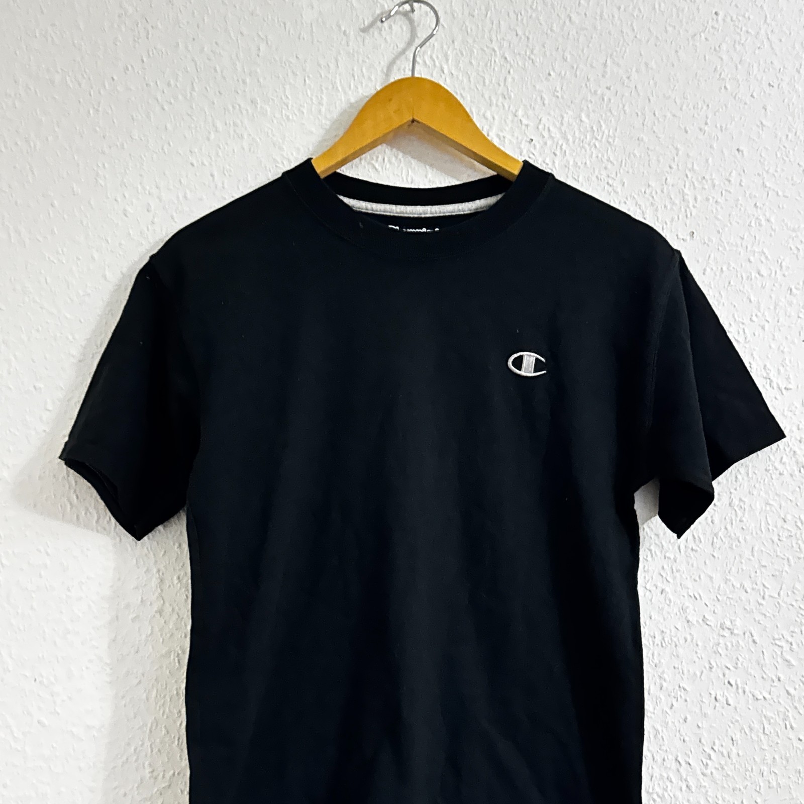 Champion Authentic Men’s Classic Logo T-Shirt - Black (Small) image 3