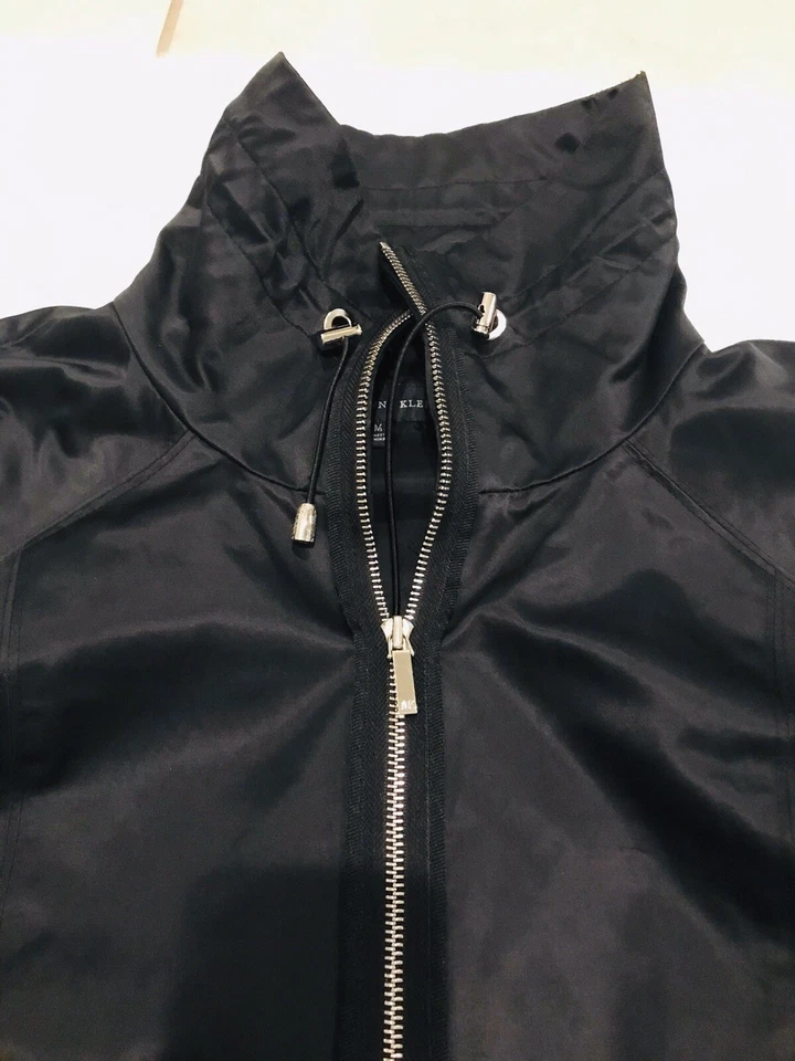 Chaqueta para mujer Anne Klien negra brillante manga 3/4 talla M Foto 2 de 4