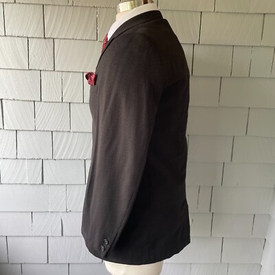 50s Vintage Groshire Hand Shaped Black and Brown Weave Men's Suit