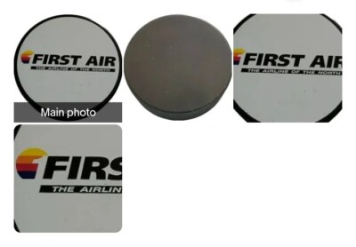 FIRST AIR THE AIRLINES OF THE NORTH INGLASCO RARE OFFICIAL HOCKEY PUCK madeN 