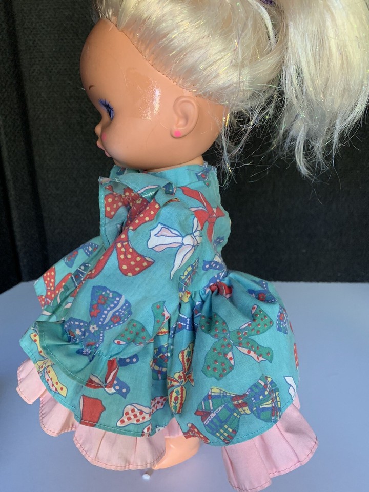 Mattel 1988 Makeup Doll Girl Blonde Blue Dress Mexico Baby Doll Toy eBay