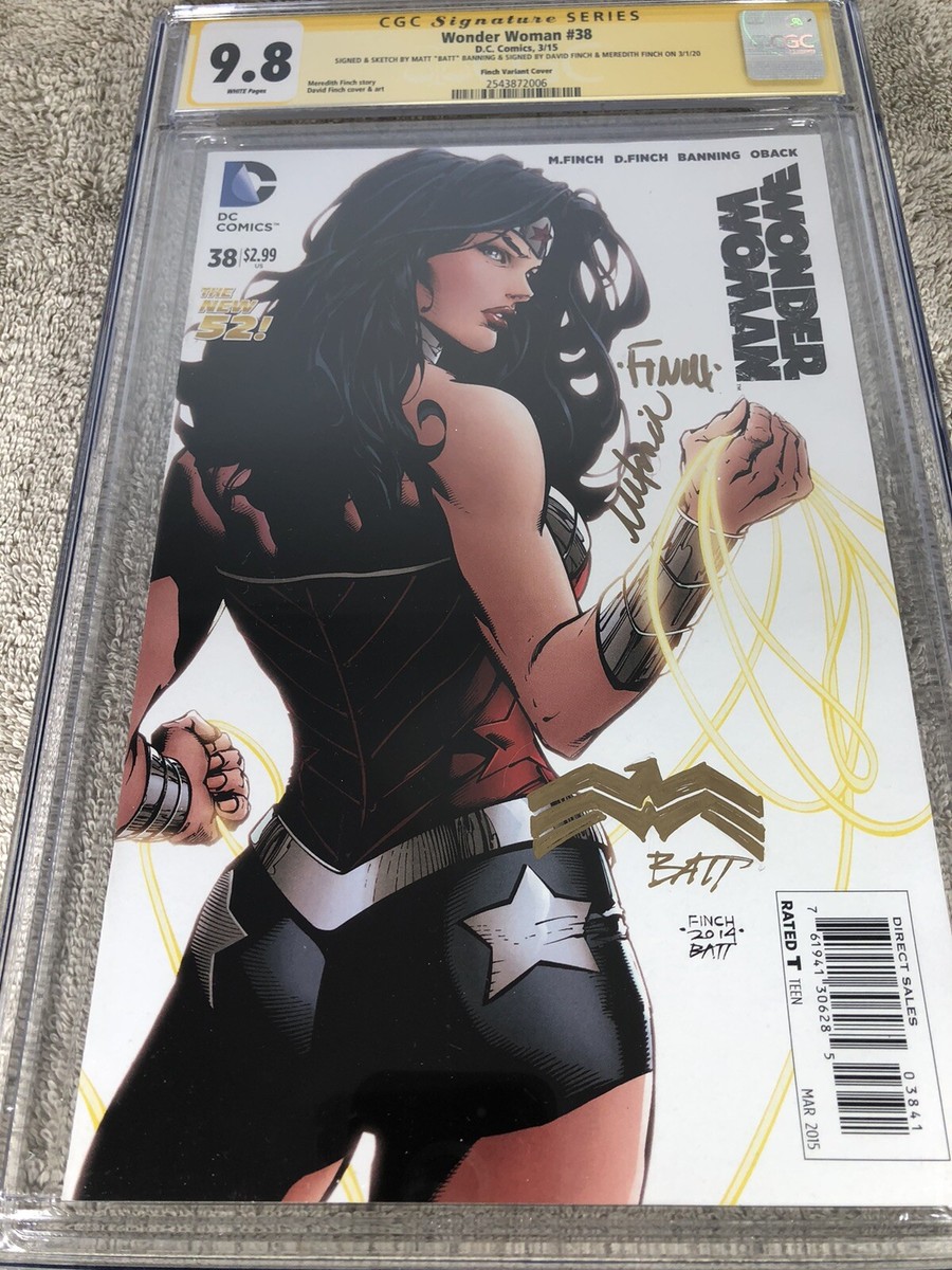 Wonder Woman 38 CGC 3XSS 9.8 Remark Meredith David Finch Variant
