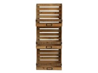 Chic Antique Regal Magazinhalter Holz 3 FäCher 35X90 ZeitungsstäNder Wandregal