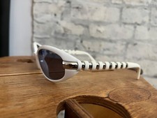 Courreges vintage rare White sunglasses with logo Made in France C 9809 G 100