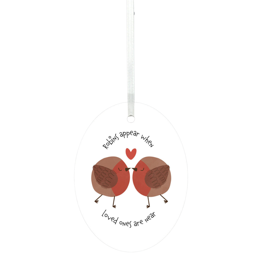 Robins Appear When Loved Ones Are Near Ceramic Plaque In Loving Memory Gift Idea
