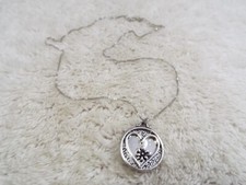 Silvertone Mother Daughter Friends Forever Heart Pendant Necklace C12 