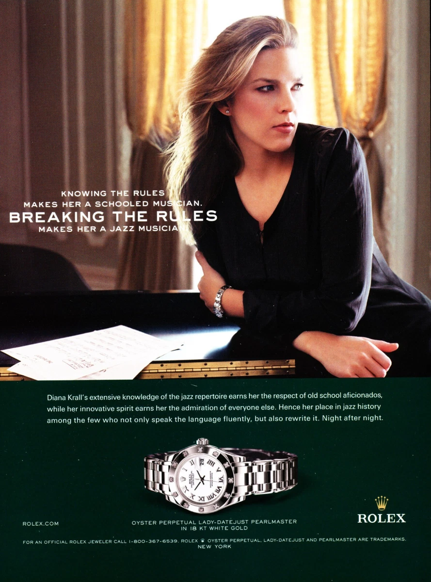 ROLEX WATCH MAGAZINE promo ad 064 ORIGINAL DIANA KRALL