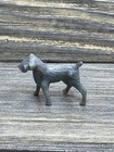 Vintage Gray Schnauzer Dog Plastic Figure 1”