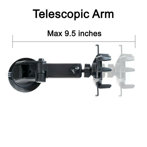 Compact One Touch Car Phone Mount - Easily Mount Your Phone on Windshield - Picture 3 of 4