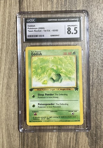 Oddish (1st Edition) graded CGC 8.5 for sale on eBay