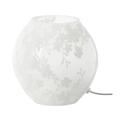 Ikea Tonvis Table Lamp Smoked Glass/White 20