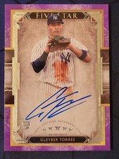 2018 TOPPS FIVE STAR GLEYBER TORRES #FSA-GT ROOKIE RC PURPLE AUTO AUTOGRAPH /50
