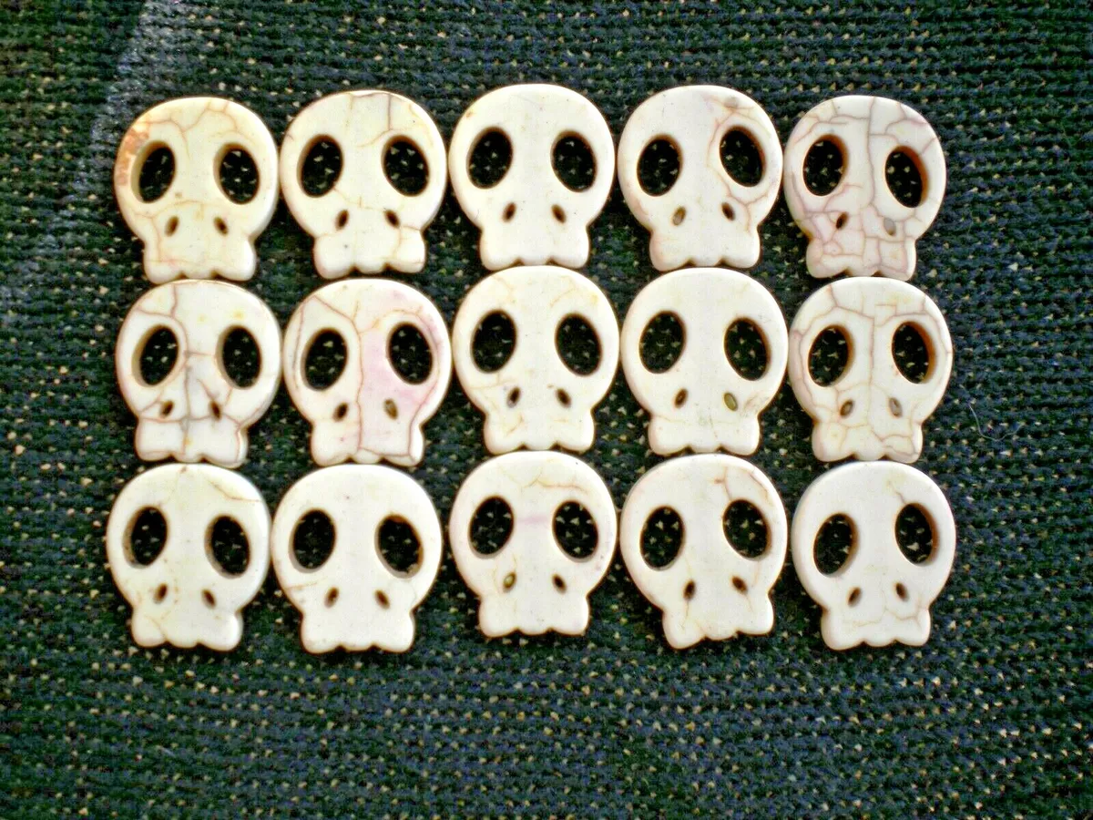 Flat on sale skull beads