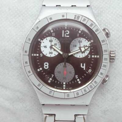 Swatch Irony V8 Chronograph Quartz Aluminium Sports Vintage Men’s Watch  MUR11MHN