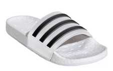 adidas Adilette Boost Men's Black/White Slides Sandals Various Sizes FY8155 New