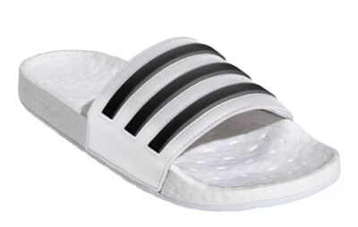 adidas Adilette Boost Men's Black/White Slides Sandals Various Sizes FY8155 New