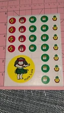 Vintage CTP Scratch N Sniff Stickers Pineapple Hula Lula Sheet