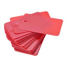 Waterproof Eyelet Hole Plastic Shipping Tags,Outdoor Tags,30 x 50mm Red 50Pcs