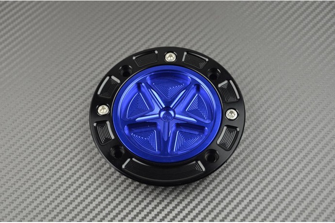 Bouchon de réservoir rapide en alu bleu CNC étanche pour Suzuki RGV 250