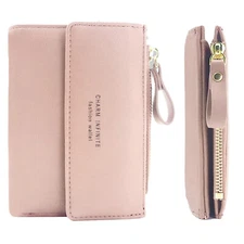 RFID Blocking Women Wallet Small Leather Credit Card Holder Mini Bifold Purse US