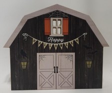 Happy Halloween Barn Wood Standind Decoration