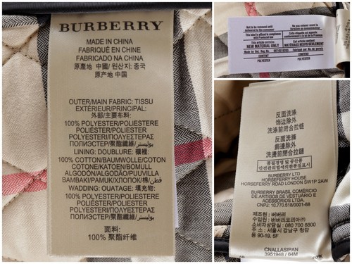 NWOT Women's Burberry Brit Size L Black Quilted Jacket Nova Check - Picture 12 of 14