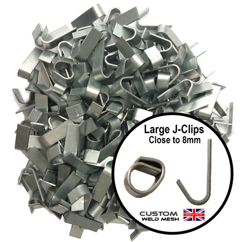 Large Jclips 250 QTY close to 8mm wire mesh clips gabions fencing