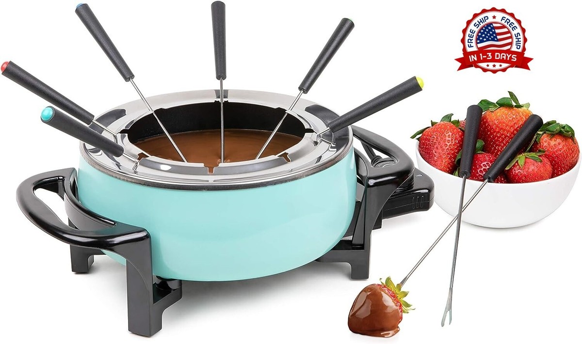 Olla Maquina Para Derretir Chocolate Eletrica Fondue 12 taza Con Tenedores