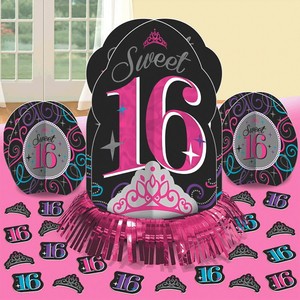Celebrate Sweet Sixteen 16 Birthday Party Table Centerpiece