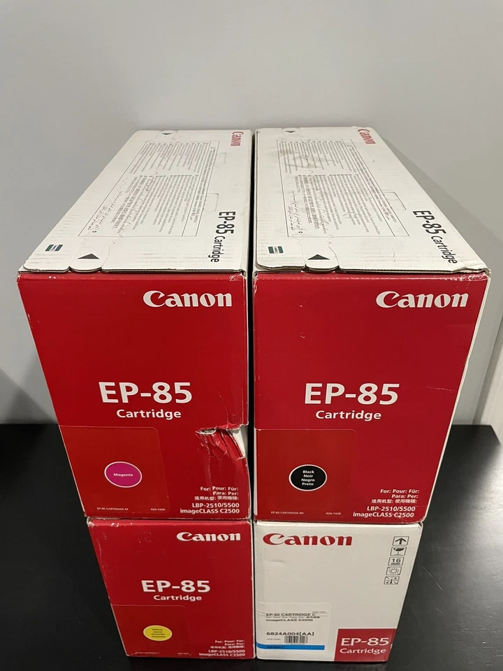 Juego de tóner láser original Canon EP-85 4 colores 6822A004AA, 23, 24, 25 YMCK nuevo Foto 3 de 4