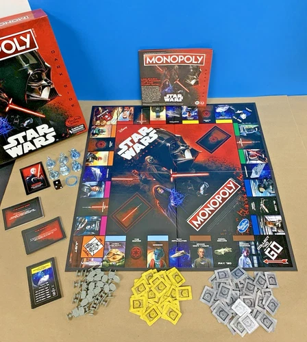 Monopoly - Disney Star Wars Dark Side Edition 2-6 Players Hasbro - Complete Game