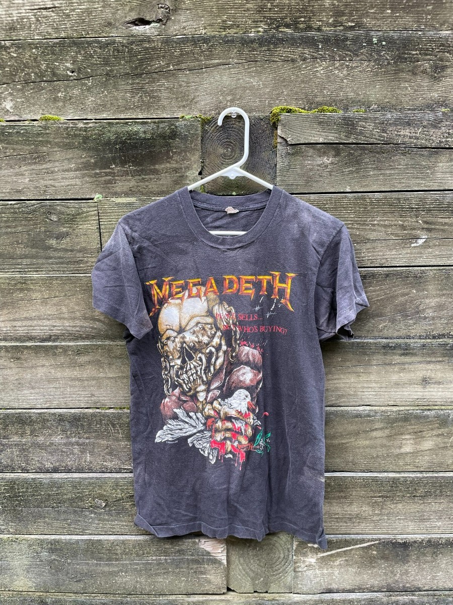 Vintage 1987 Megadeath Wake-up Dead Tour Concert Shirt Size Large