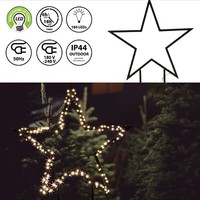 Led Stern HäNgend Outdoor 60Cm 180Leds Warmweiß Garten Weihnachten Beleuchtung