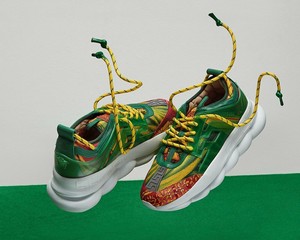 versace sneakers green