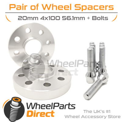 Spacers (2) & Bolts 20mm for Mini JCW Clubman [R55] 08-12 On Aftermarket Wheels
