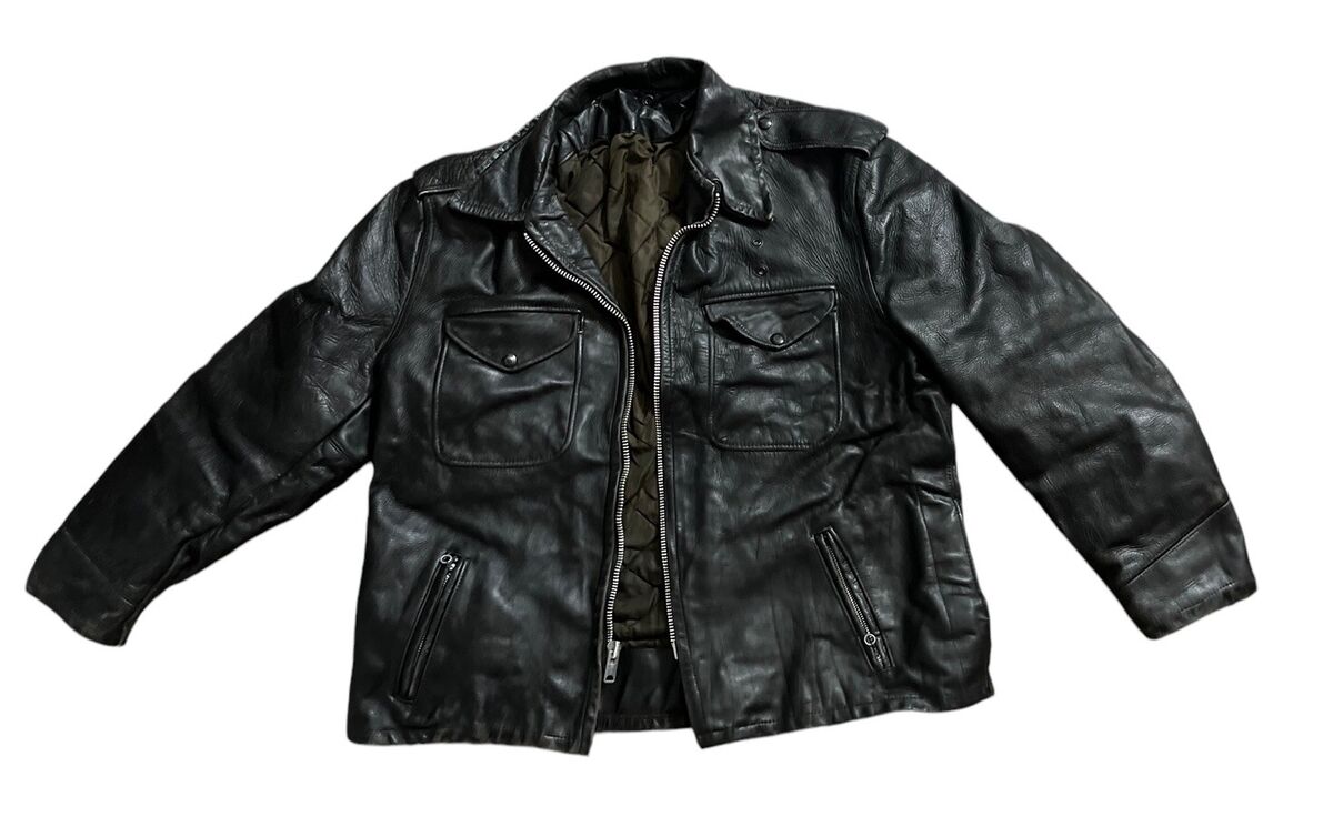 Vintage 50s Dur-o-Jak Leather Jacket Police Motorcycle Vintage 50s Dur-o-Jak Leather Jacket Police Motorcycle